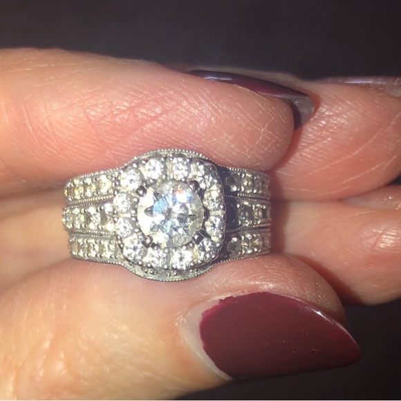 Neil Lane engagement ring, wedding band, and anniversary band. - Picture 2 of 15